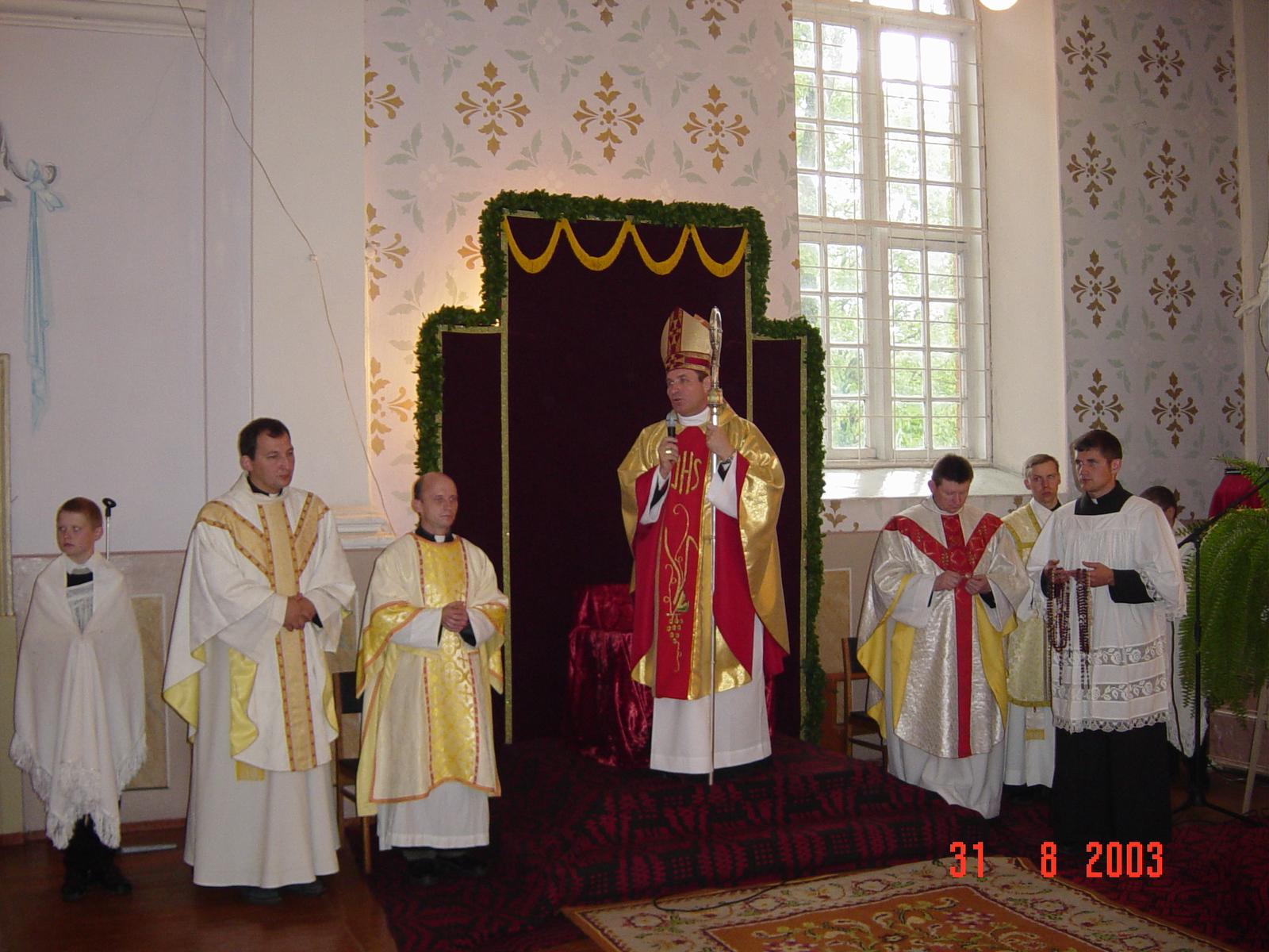 bīskapa Jāņa Bula vizitācija Vārkavas baznīcā